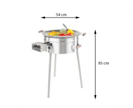 GrillSymbol wokkipannu kaasulla PRO-545, ø 54 cm