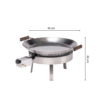 GrillSymbol muurinpohjapannu kaasulla PRO-460 inox, ø 46 cm ERIKOISTARJOUS!