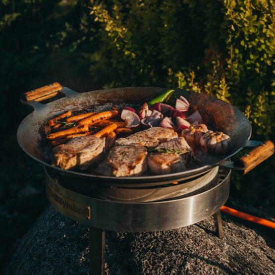 GrillSymbol muurinpohjapannu kaasulla PRO-460 inox, ø 46 cm ERIKOISTARJOUS!