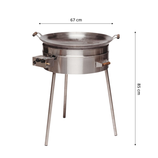 GrillSymbol wokkipannu kaasulla PRO-675, ø 67 cm