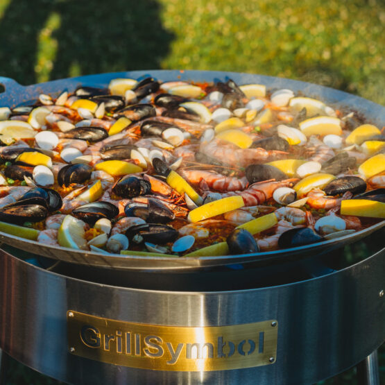 GrillSymbol muurinpohjapannu kaasulla PRO-720 inox, ø 72 cm