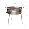 GrillSymbol wokkipannu kaasulla PRO-915, ø 91 cm