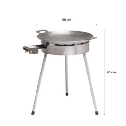 GrillSymbol muurinpohjapannu kaasulla Basic-580, ø 58 cm