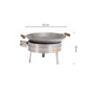 GrillSymbol wokkipannu kaasulla PRO-450 inox, ø 45 cm