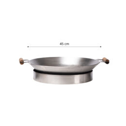 GrillSymbol wokkipannu telineellä 450 inox, ø 45 cm