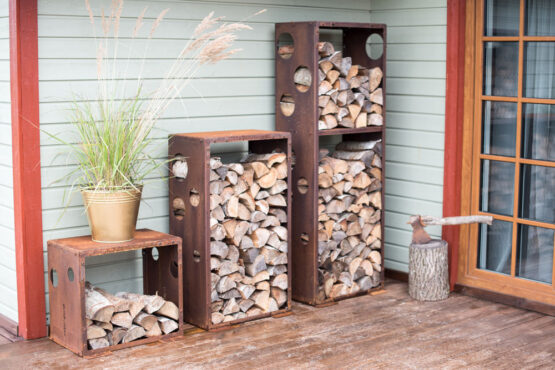 Cor-Ten Firewood Rack WoodStock