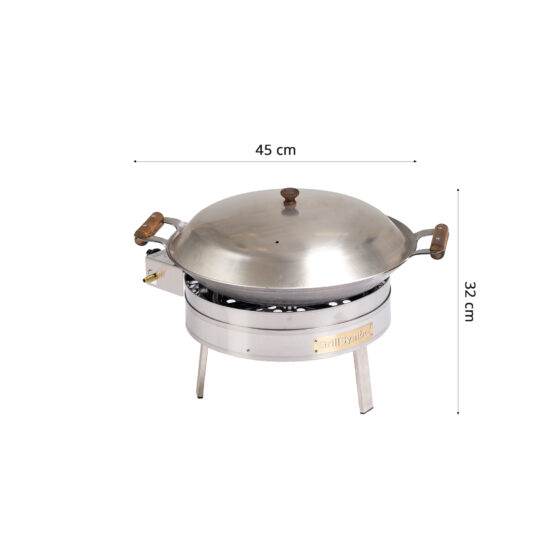 GrillSymbol Cataplana setti PRO-450 inox CAT, ø 45 cm