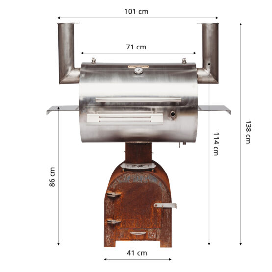 GrillSymbol savustusgrilli Smoky Beast Silver- vain 2 kpl erikoishinnalla!