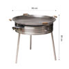 GrillSymbol muurinpohjapannu kaasulla Expert-960, ø 96 cm