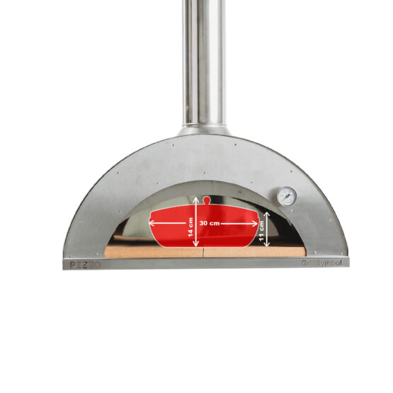 GrillSymbol pizzauuni jalustalla Pizzo-set-inox