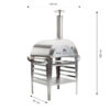 GrillSymbol pizzauuni jalustalla Pizzo-set-inox