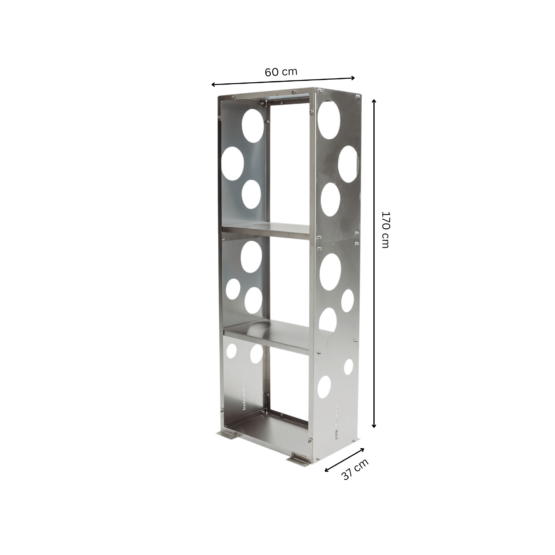 GrillSymbol polttopuuteline WoodStock L inox 60*37*170 cm
