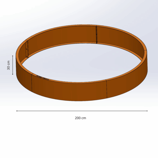 GrillSymbol Planter-Fire Pit Base, H30 cm, ø 200 cm