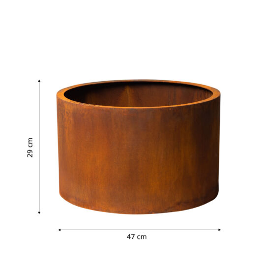 Corten kukkaruukku Mia-S, ø 47 cm