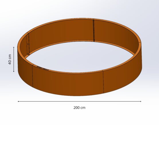 GrillSymbol Planter-Fire Pit Base, H40 cm, ø 200 cm