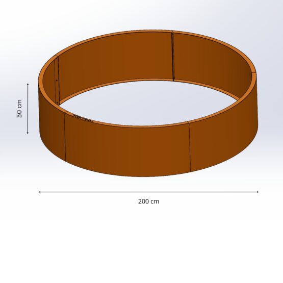 GrillSymbol Planter-Fire Pit Base, H50 cm, ø 200 cm